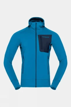 Norrona Mens Falketind Power Grid Hooded Fleece Jacket