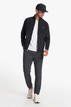 Vuori Mens Sunday Element Track Fleece Jacket -Urban Threads b12bec0237 7070 d