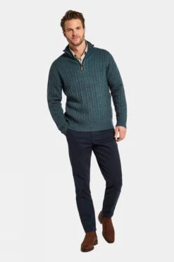 Dubarry Mens Cronin Zip Neck Sweater -Urban Threads b12bed0082 5959 u