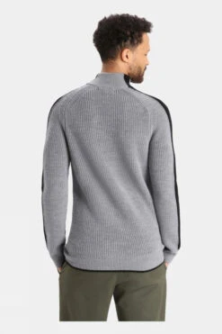 Icebreaker Mens Lodge Half Zip Sweater -Urban Threads b12bed0089 7272 c