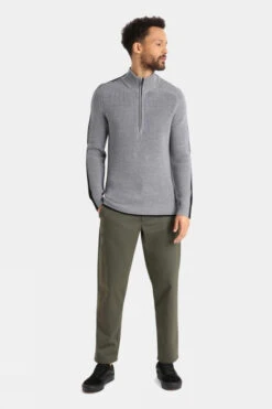 Icebreaker Mens Lodge Half Zip Sweater -Urban Threads b12bed0089 7272 d