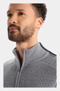 Icebreaker Mens Lodge Half Zip Sweater -Urban Threads b12bed0089 7272 e