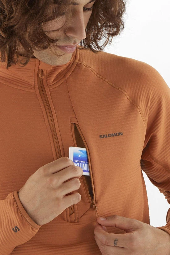 Salomon Mens Essential Lightwarm Half Zip Fleece 6 Salomon Mens Essential Lightwarm Half Zip Fleece - Image 4