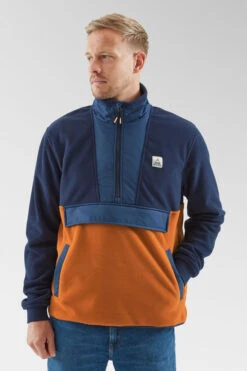 Mens Woodland Hoodless Half Zip Recycled Polar Fleece -Urban Threads b12bee0137 4426 p