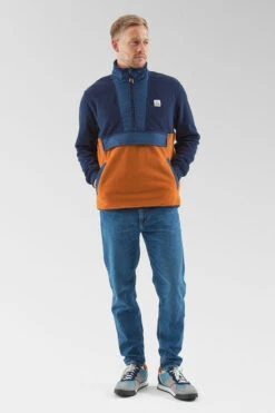 Mens Woodland Hoodless Half Zip Recycled Polar Fleece -Urban Threads b12bee0137 4426 r