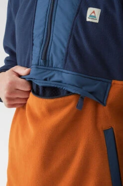 Mens Woodland Hoodless Half Zip Recycled Polar Fleece -Urban Threads b12bee0137 4426 u