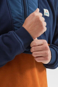 Mens Woodland Hoodless Half Zip Recycled Polar Fleece -Urban Threads b12bee0137 4426 v