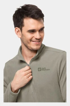Jack Wolfskin Mens Taunus Half Zip Fleece -Urban Threads b12bfa0194 737j d