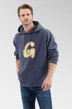 Gramicci Mens Fuzzy G-Logo Hoodie -Urban Threads b12bfa0305 4141 v