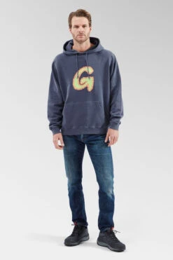 Gramicci Mens Fuzzy G-Logo Hoodie -Urban Threads b12bfa0305 4141 x