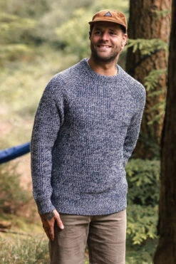 Mens Fog Recycled Knitted Jumper -Urban Threads b12bfa0396 7283 a