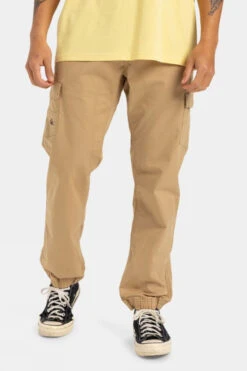 Quiksilver Mens Cuffed Cargo Trousers 10 Quiksilver Mens Cuffed Cargo Trousers -Urban Threads b12ceh0722 5555 c