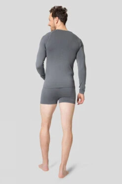 Odlo Mens Performance Light Eco Long Sleeve Base Layer Top -Urban Threads b12gab0074 7171 d