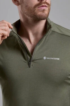 Montane Mens Dart XT Zip Neck Base Layer Top -Urban Threads b12gab0090 5656 g