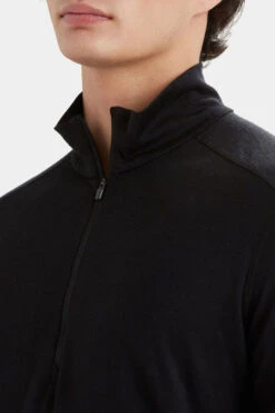 Icebreaker Mens 200 Oasis Long Sleeve Half Zip Thermal Top -Urban Threads b12gab0112 7070 d