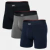 Saxx Mens Vibe Xtra Boxer Briefs (3 Pack)