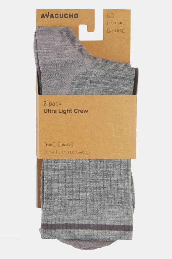 Unisex Ultra Light Crew Socks (2 Pack) 5 Unisex Ultra Light Crew Socks (2 Pack) - Image 3
