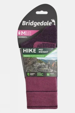Bridgedale Womens Midweight Merino Endurance Socks -Urban Threads b6114501 3535 j