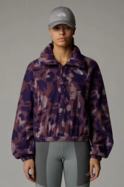 The North Face Womens Mountain Athletics Printed Quarter Zip Fleece -Urban Threads c11bee0040 9090 c
