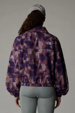 The North Face Womens Mountain Athletics Printed Quarter Zip Fleece -Urban Threads c11bee0040 9090 d