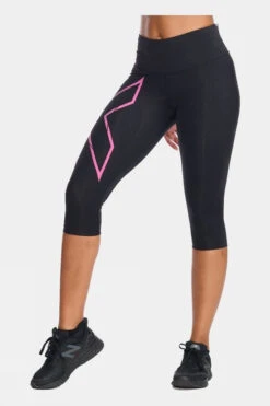 2XU Womens Light Speed Mid-Rise Compression 3/4 Tights -Urban Threads c11cd90005 7070 n