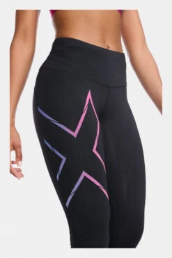 2XU Womens Light Speed Mid-Rise Compression 3/4 Tights -Urban Threads c11cd90005 7070 q