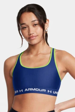 Under Armour Womens Ua Crossback Mid Bra Baselayer Bra -Urban Threads c11gb90030 4050 c
