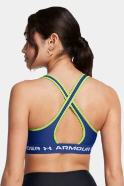 Under Armour Womens Ua Crossback Mid Bra Baselayer Bra -Urban Threads c11gb90030 4050 d