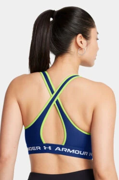 Under Armour Womens Ua Crossback Mid Bra Baselayer Bra -Urban Threads c11gb90030 4050 f