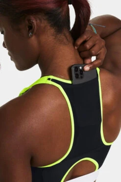 Under Armour Womens Heat Gear High Pocket Sports Bra -Urban Threads c11gb90172 8610 e