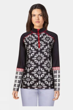 Krimson Klover Womens Nordic Snowflake Baselayer Tee -Urban Threads e11bea0008 7070 w