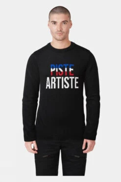 Henjl Mens Piste Artiste Merino Crew Neck Sweater -Urban Threads e12bed0050 7087 t