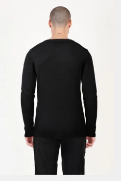 Henjl Mens Piste Artiste Merino Crew Neck Sweater -Urban Threads e12bed0050 7087 u