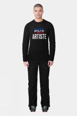 Henjl Mens Piste Artiste Merino Crew Neck Sweater -Urban Threads e12bed0050 7087 v