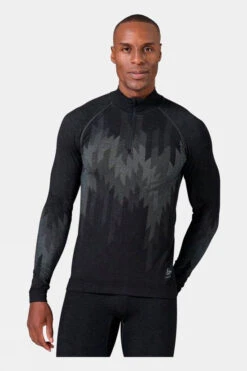 Odlo Mens Kinship 200 Long Sleeve Quarter Zip T-Shirt