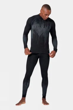 Odlo Mens Kinship 200 Long Sleeve Quarter Zip T-Shirt -Urban Threads e12gab0012 7070 c