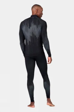 Odlo Mens Kinship 200 Long Sleeve Quarter Zip T-Shirt -Urban Threads e12gab0012 7070 d