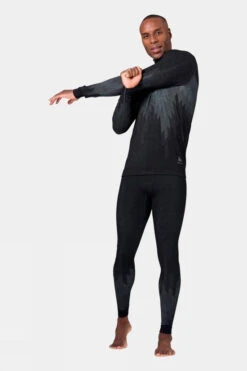 Odlo Mens Kinship 200 Long Sleeve Quarter Zip T-Shirt -Urban Threads e12gab0012 7070 e