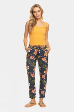 Roxy Womens Bimini Printed Trousers -Urban Threads f11ceh0010 4040 e