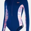 Speedo Womens Long Sleeve Panel Swimsuit 2 Speedo Womens Long Sleeve Panel Swimsuit -Urban Threads f11ib90195 4085 a