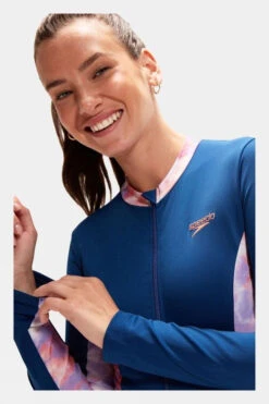 Speedo Womens Long Sleeve Panel Swimsuit 15 Speedo Womens Long Sleeve Panel Swimsuit -Urban Threads f11ib90195 4085 e