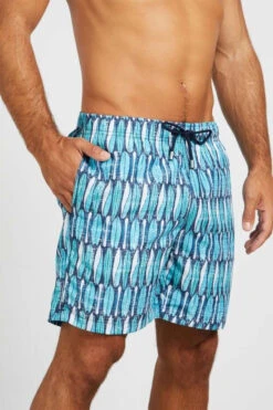 Franks Mens Mid 16" Swim Shorts -Urban Threads f12ich0032 4206 c