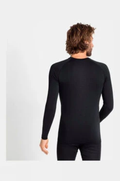 Odlo Mens Performance Warm Eco Long Sleeve Crew Neck -Urban Threads h17240547070