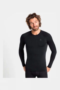 Odlo Mens Performance Warm Eco Long Sleeve Crew Neck -Urban Threads h17240547070a