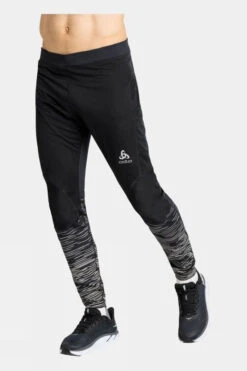 Odlo Mens Zeroweight Warm Reflective Tights -Urban Threads k1514403 7070 t