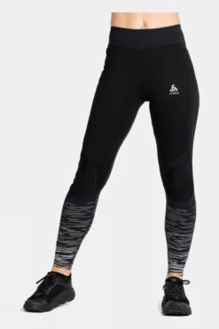 Odlo Womens Zeroweight Warm Reflective Tights -Urban Threads k26144567070o